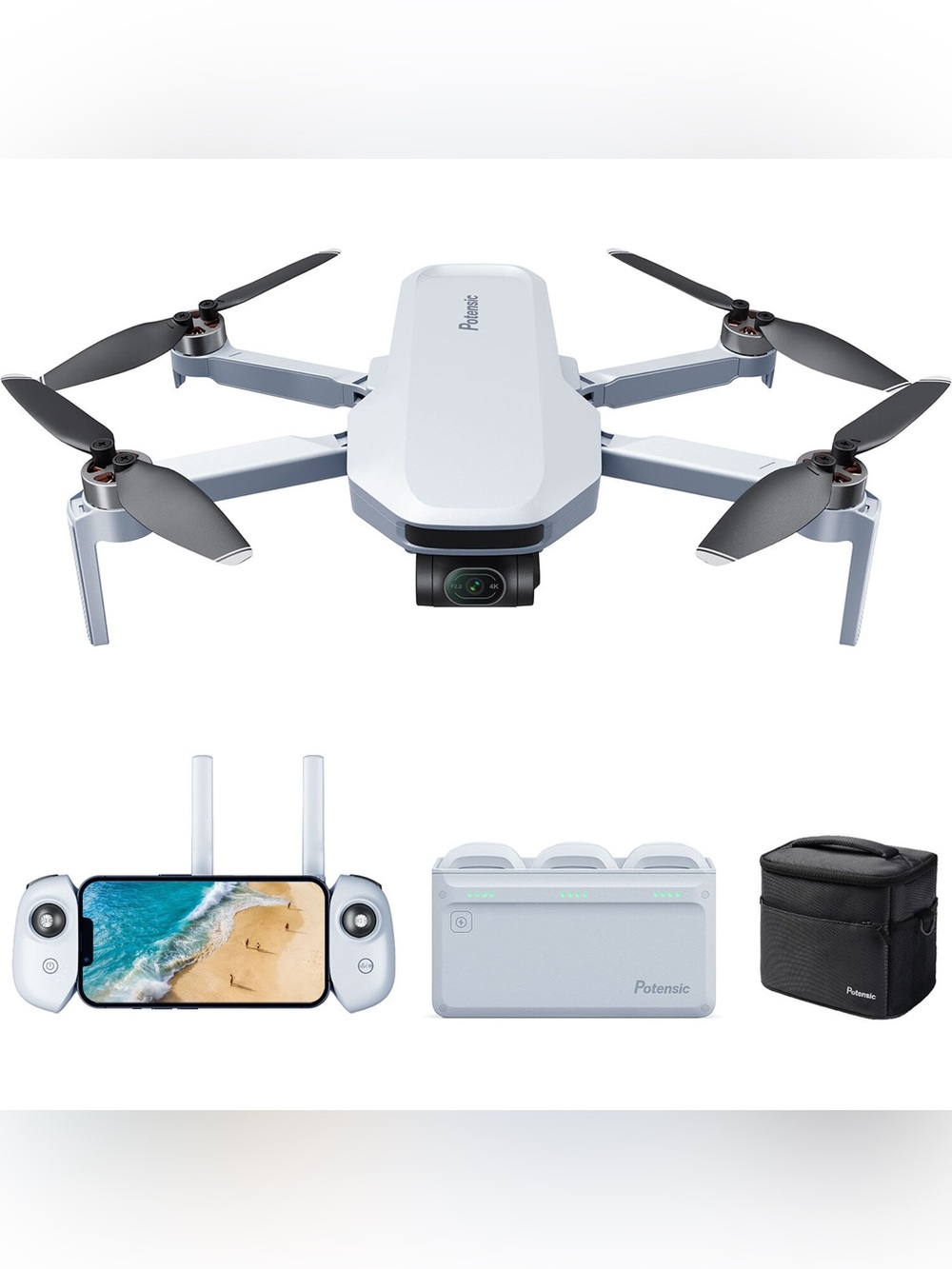 Potensic ATOM Drone GPS Drone with 4K 3-Axis Gimbal 6 km Video Transmission
